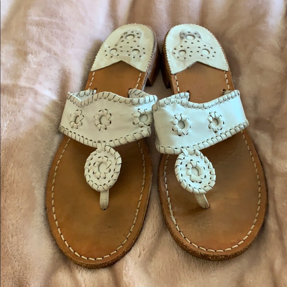 Jack Rogers White Sandals